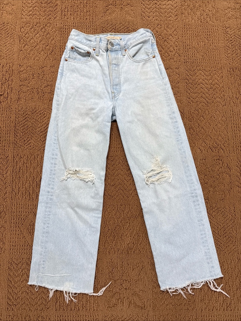 LEVI’S Ribcage Straight Leg Ankle Jeans Size 24